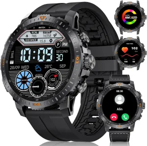 ⌚️ Military Smartwatch for Men - Call & Fitness Tracker ⌚️