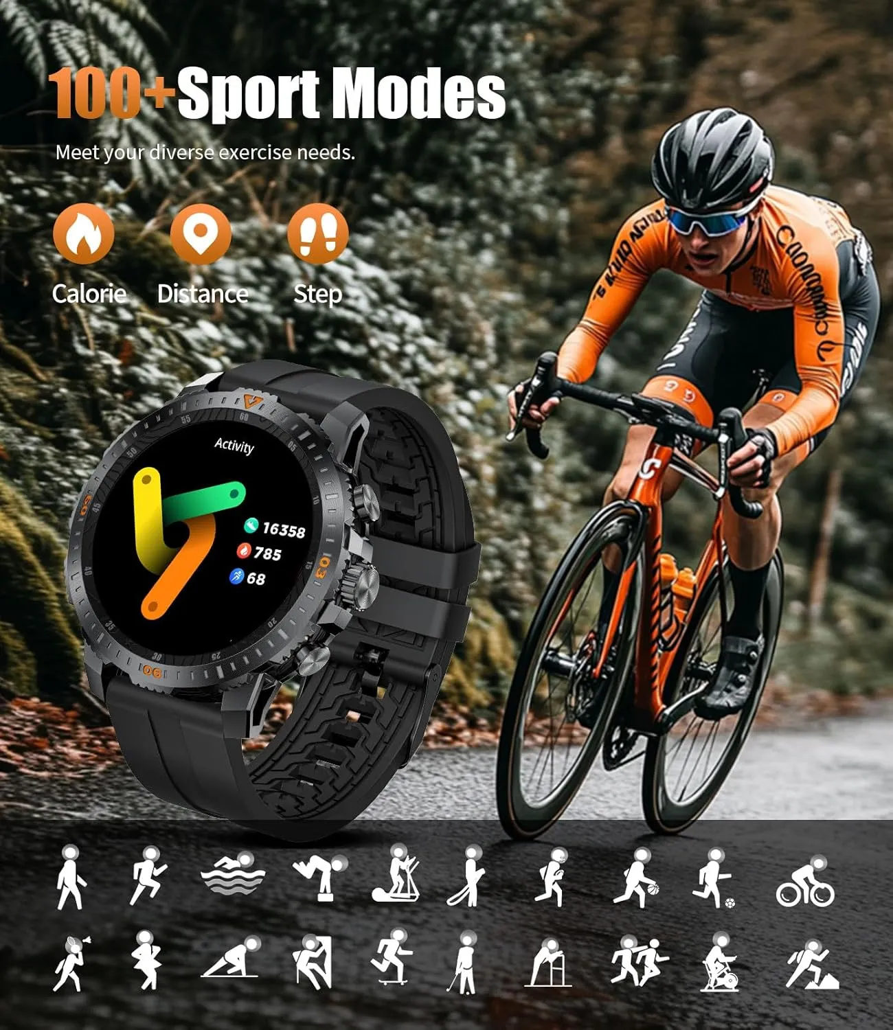 ⌚️ Military Smartwatch for Men - Call & Fitness Tracker ⌚️