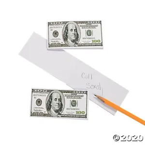 $100 Bill Notepads