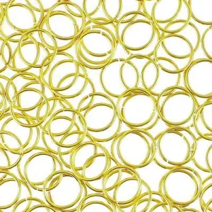 10mm Brass 18 Gauge Round Jump Ring (25 Pieces)