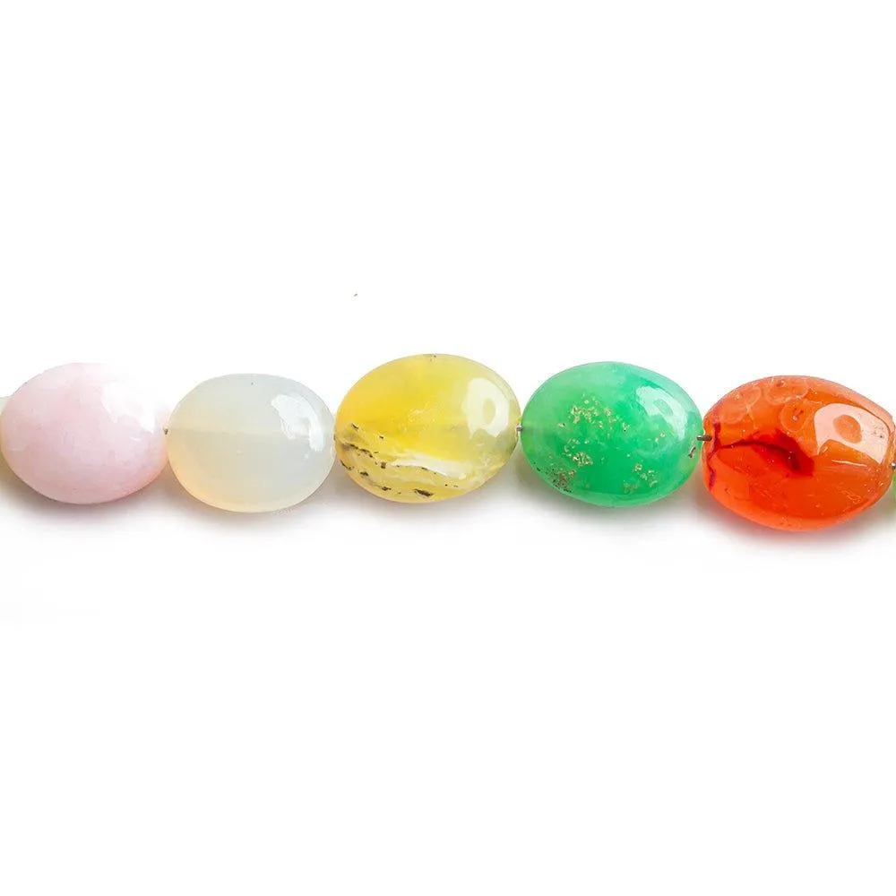 10x7mm-12x10mm Multi Gemstone Plain Ovals 17 inch 40 pieces