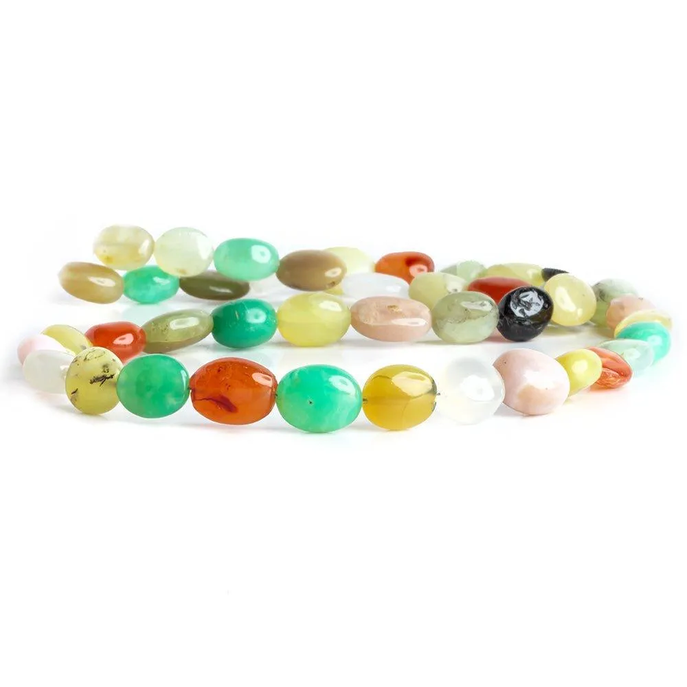 10x7mm-12x10mm Multi Gemstone Plain Ovals 17 inch 40 pieces