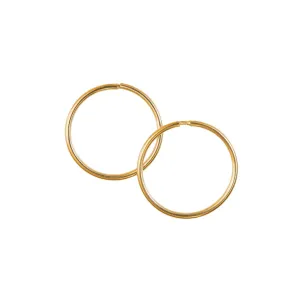 15mm small 14k gold hoops