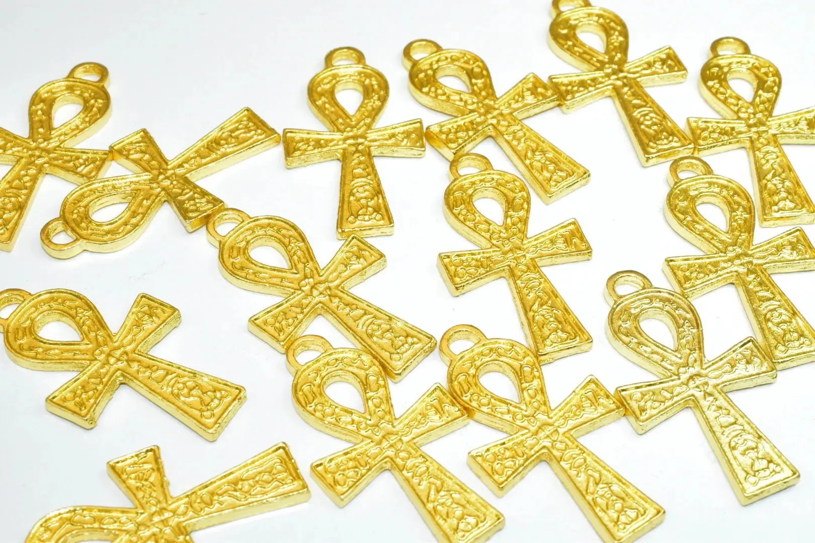 15PCs Egyptian Ankh Life Symbol Key Charm Size 36x20mm Silver or Gold Charm Egyptian Pendant For Jewelry Making