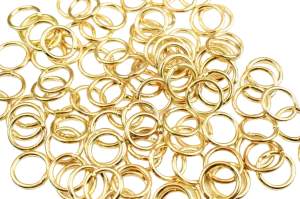 18K Gold Filled Look, Jump Rings Beads, Seamless, Various Sizes, 2mm, 3mm, 4mm, 5mm, 6mm,  8mm, 10mm, 12mm  Spacer Findings Jewelry USA