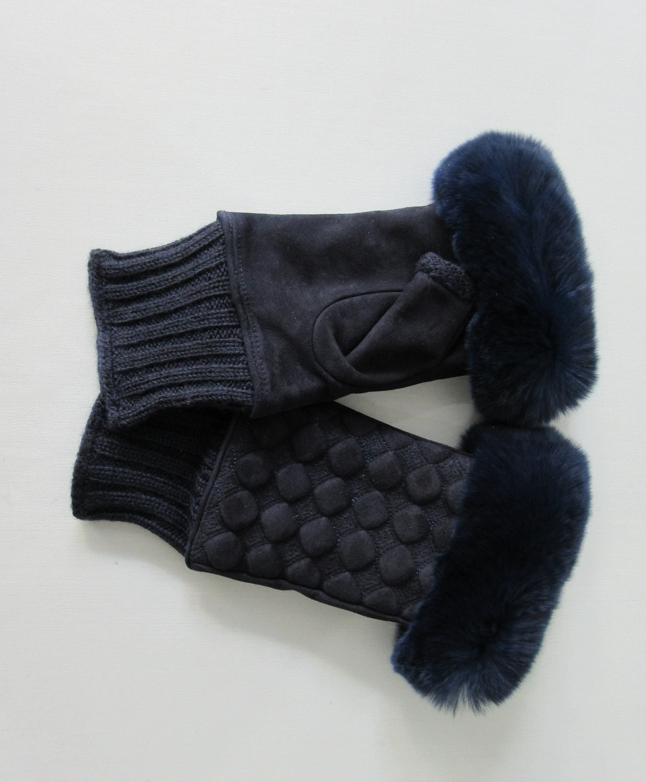 20G07 -Gala Gloves Couture Navy Fingerless Gloves