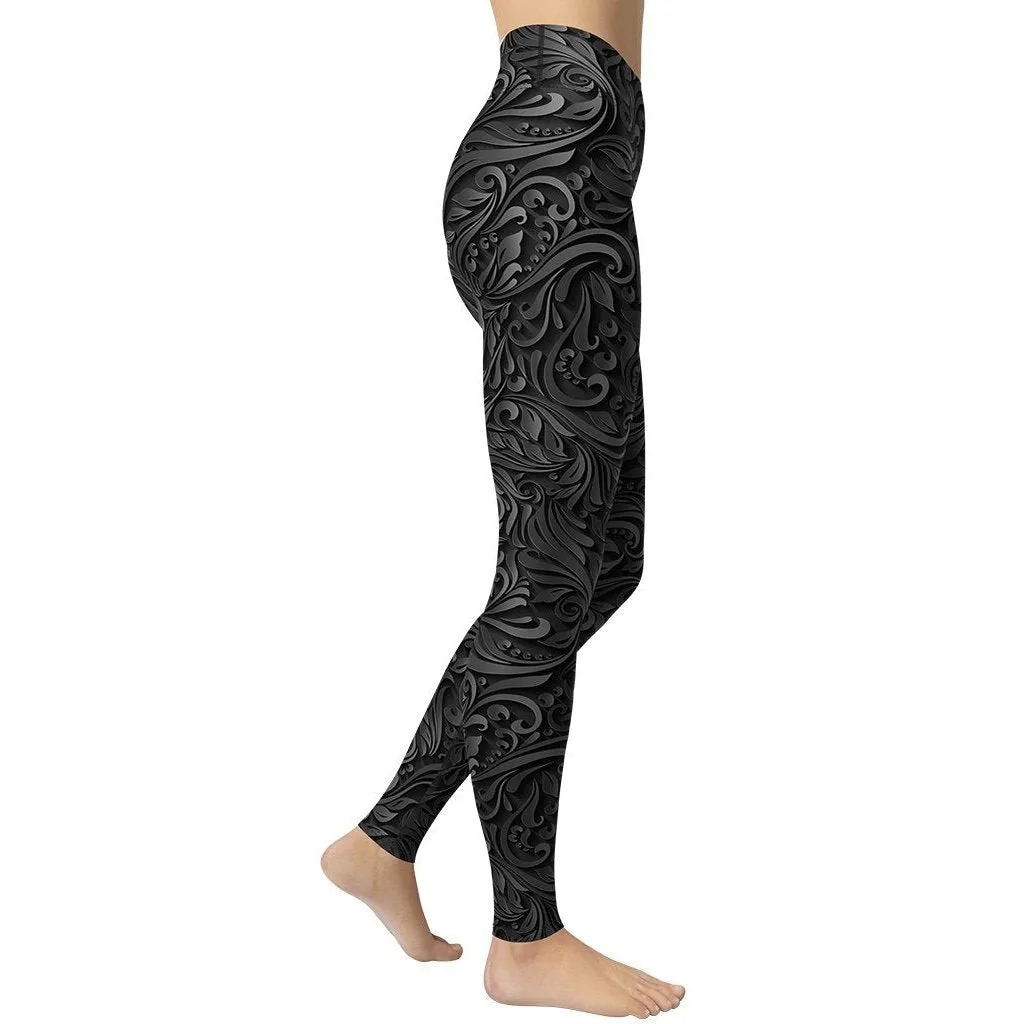 3D Art Deco Yoga Leggings