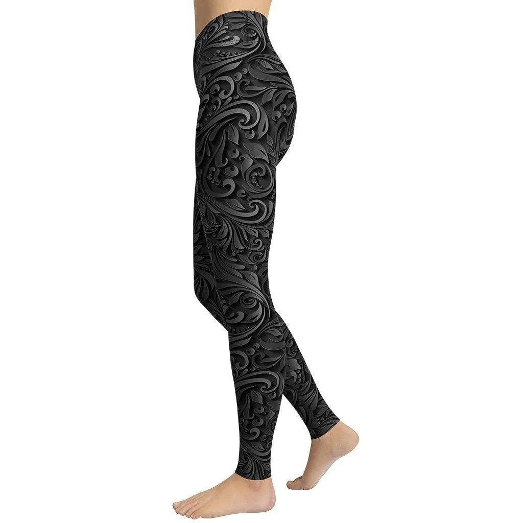 3D Art Deco Yoga Leggings