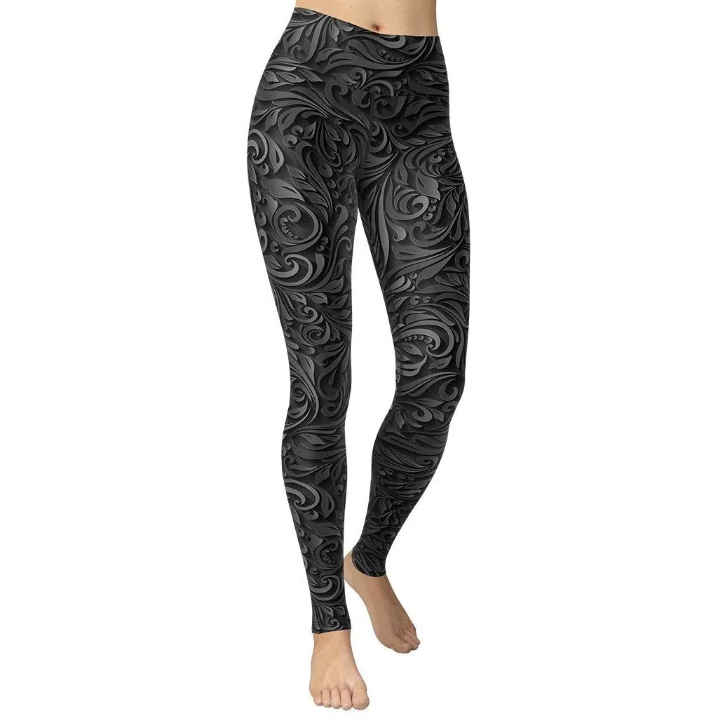 3D Art Deco Yoga Leggings