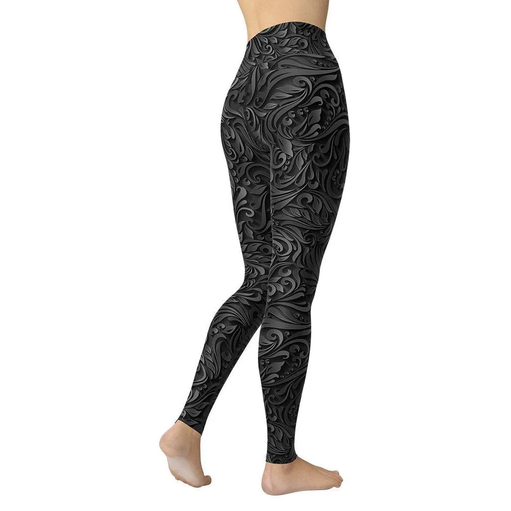 3D Art Deco Yoga Leggings