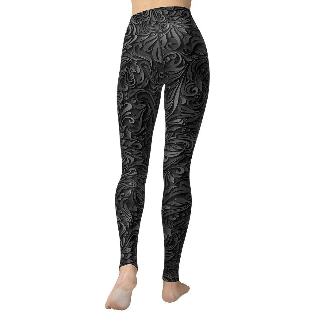 3D Art Deco Yoga Leggings