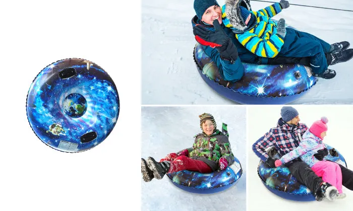 47-Inch Inflatable Snow Tube for Kids and Adults