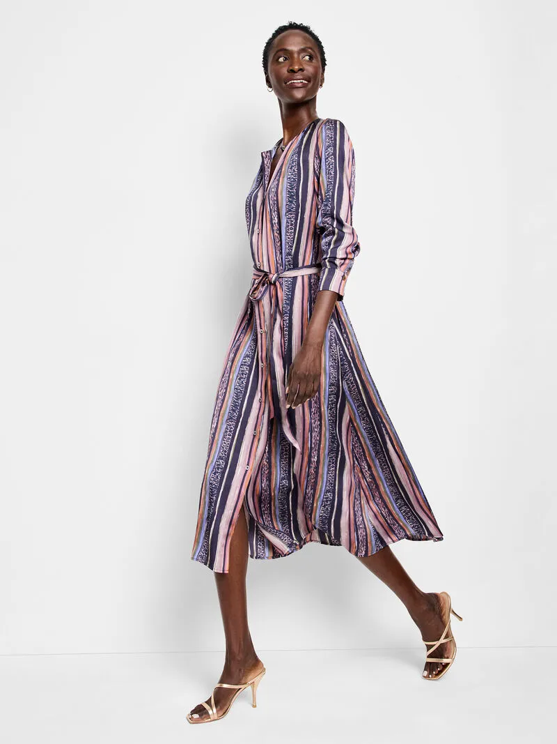 ANIMAL STRIPE LOREN DRESS