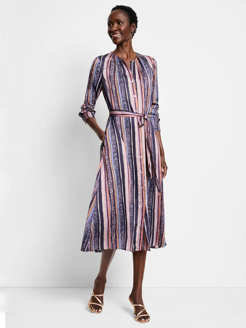 ANIMAL STRIPE LOREN DRESS