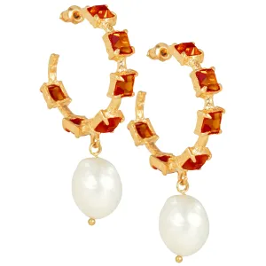 Anita Hoops Dark Orange