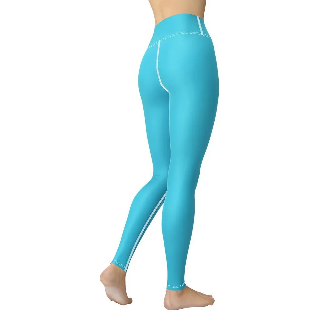 Aqua Turquoise Yoga Leggings