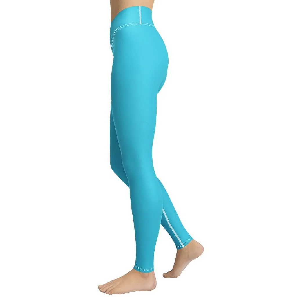 Aqua Turquoise Yoga Leggings