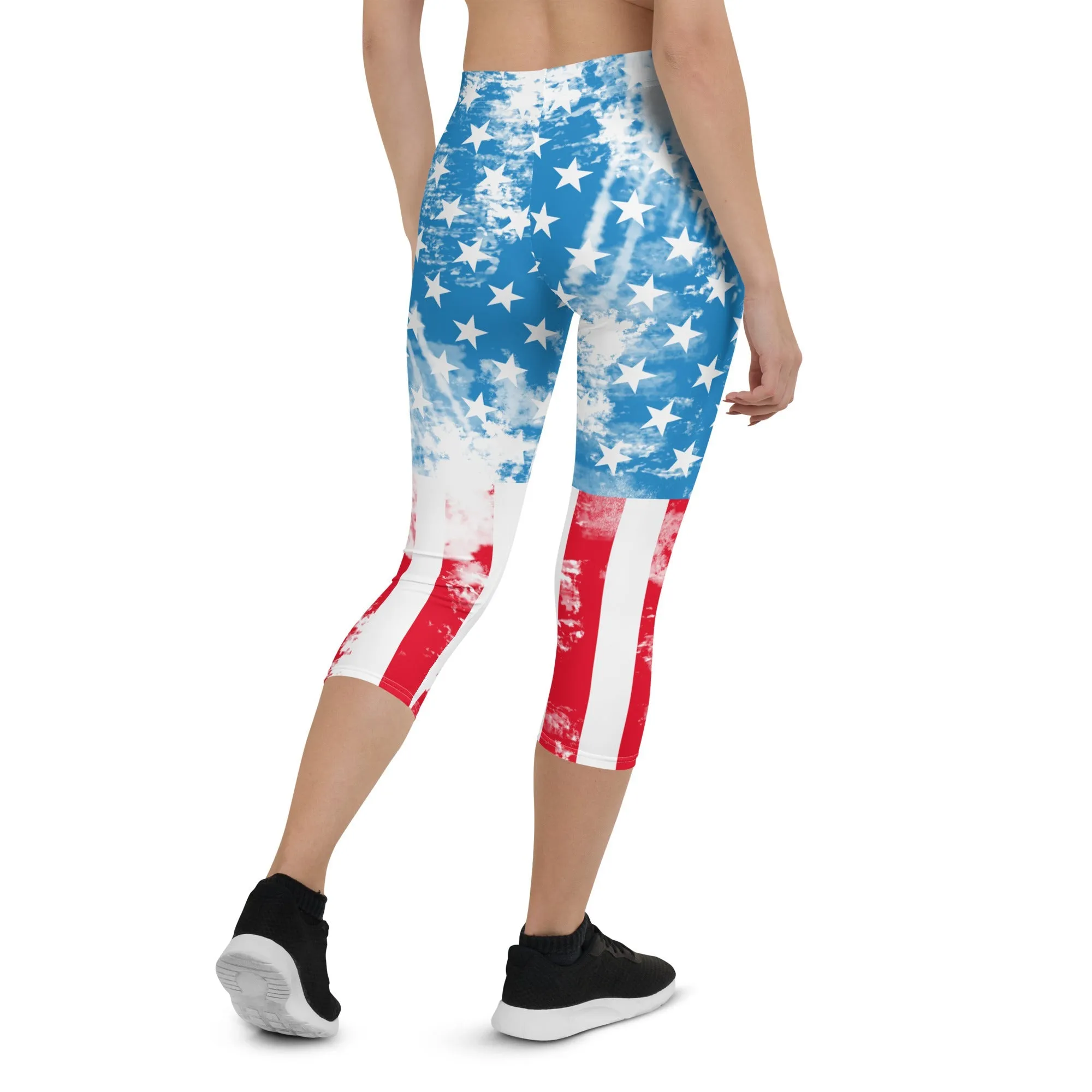 Artsy American Flag Capris