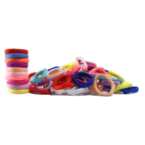 Assorted Seamless Hair Elastics - 100 Pack