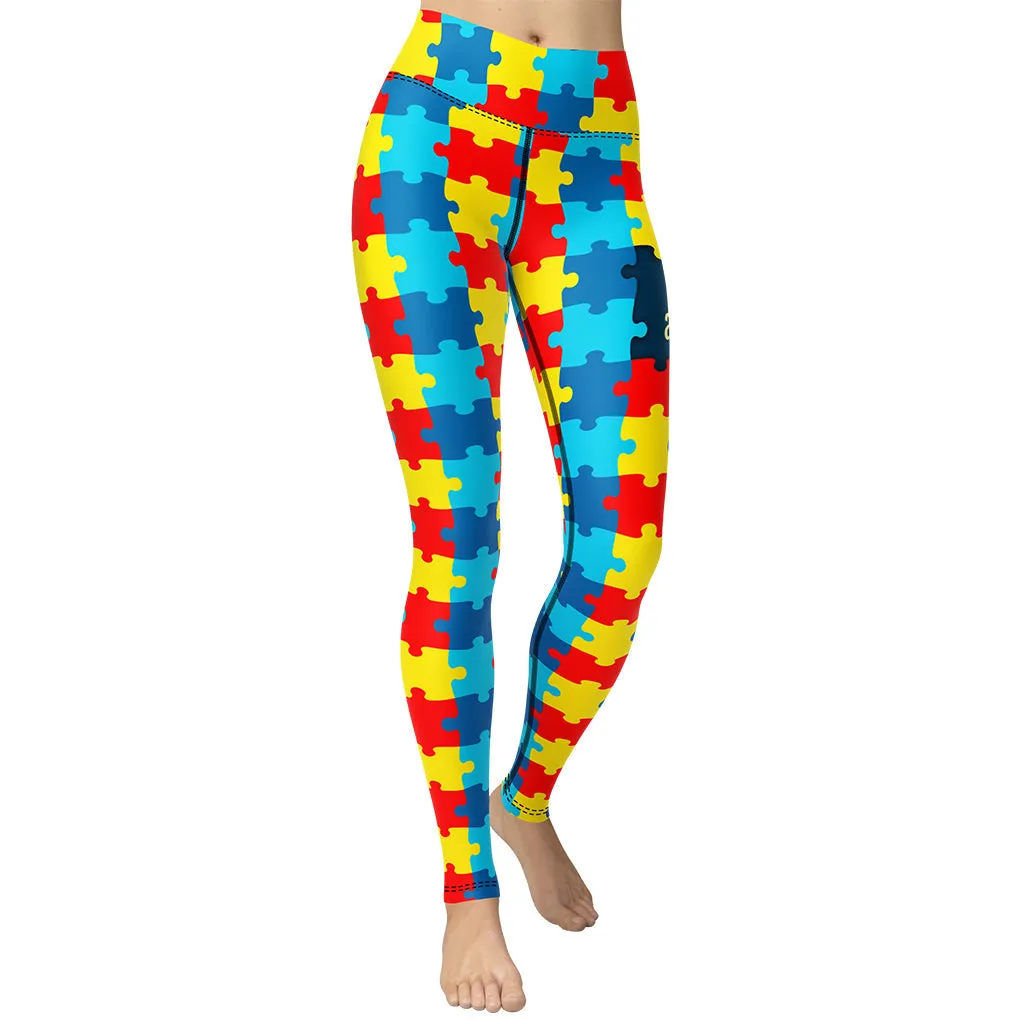 Autism Awareness Yoga Leggings