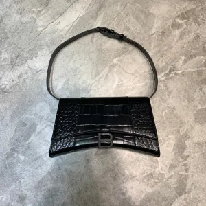 Balen Hourglass Handbag In Black, For Women,  Bags 9.8in/25cm