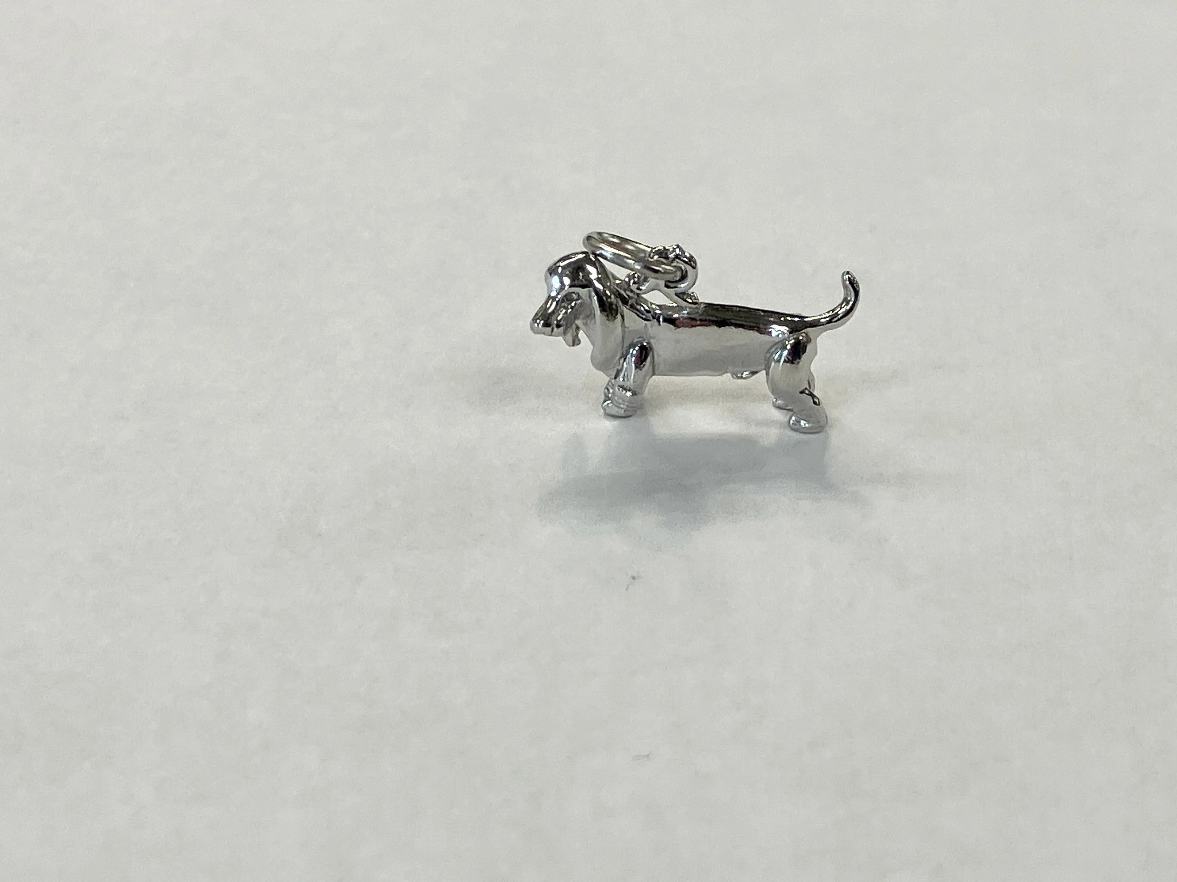 Basset Hound Silver Charm