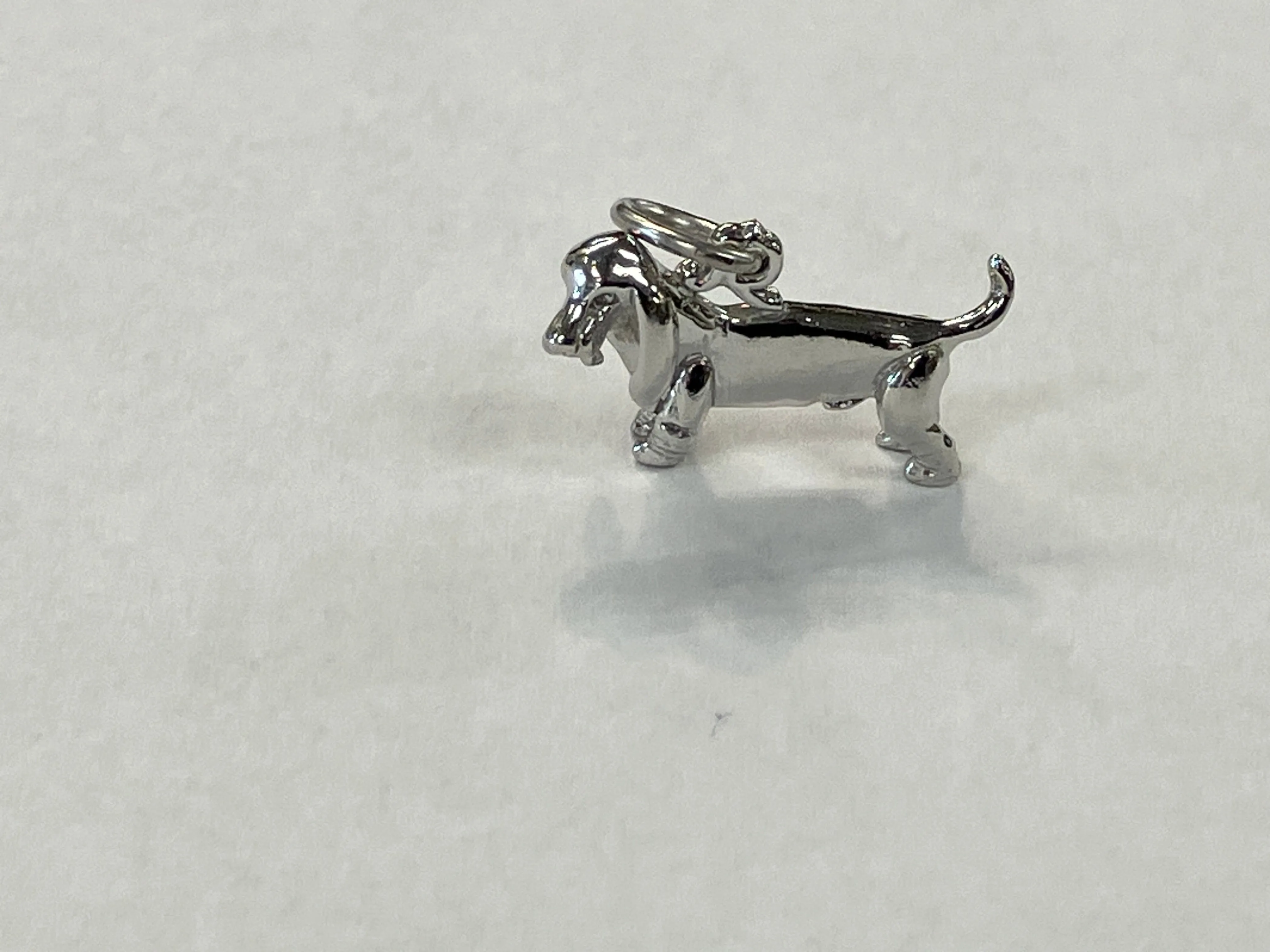 Basset Hound Silver Charm