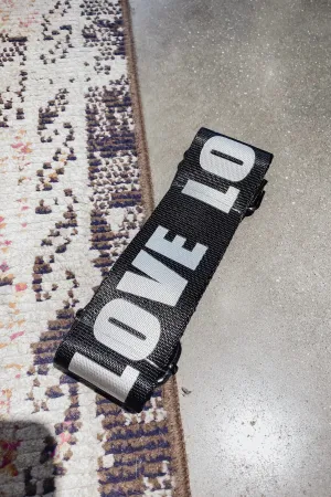 Black/Silver Love Graphic Strap