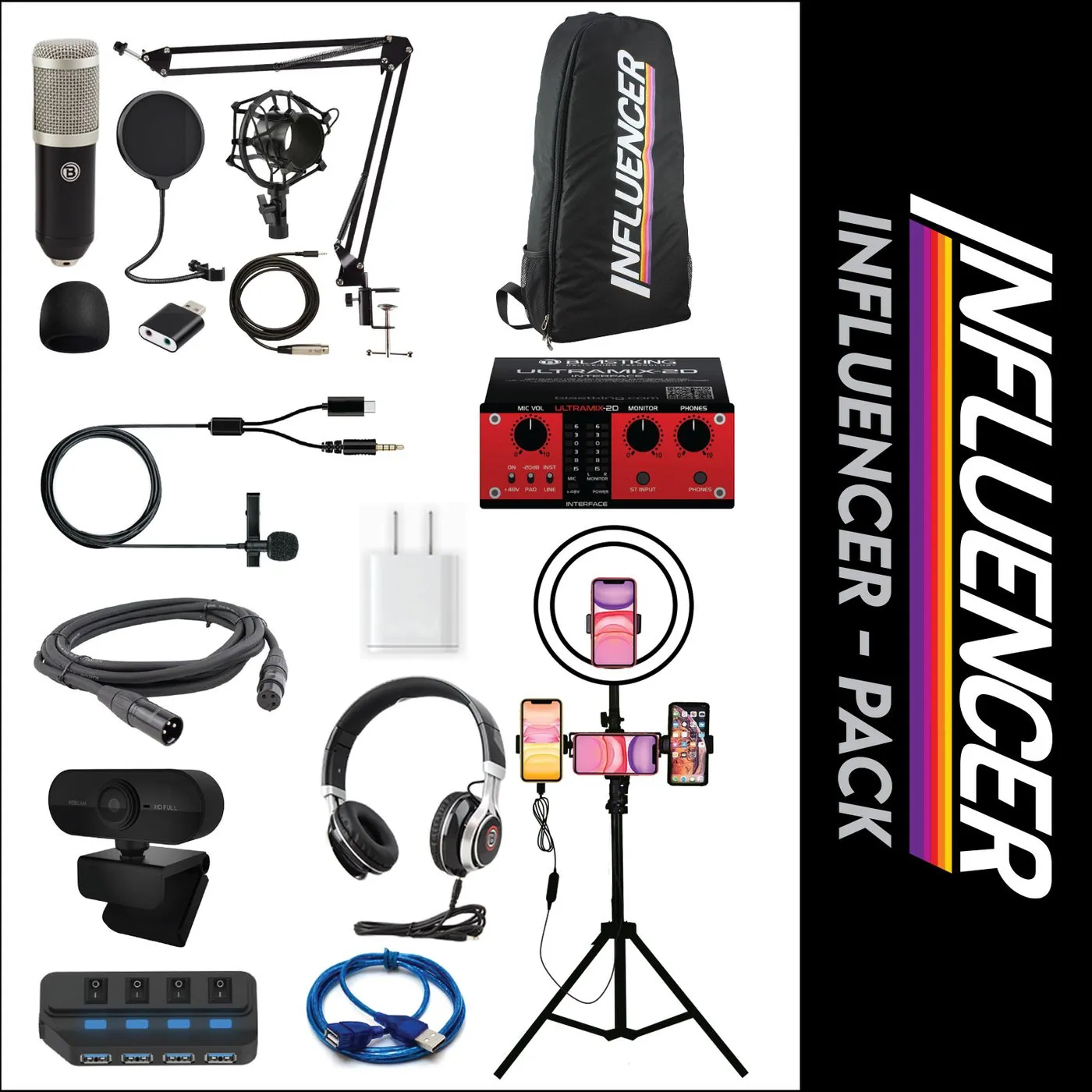 Blastking Influencer Complete Recording Pack - Black