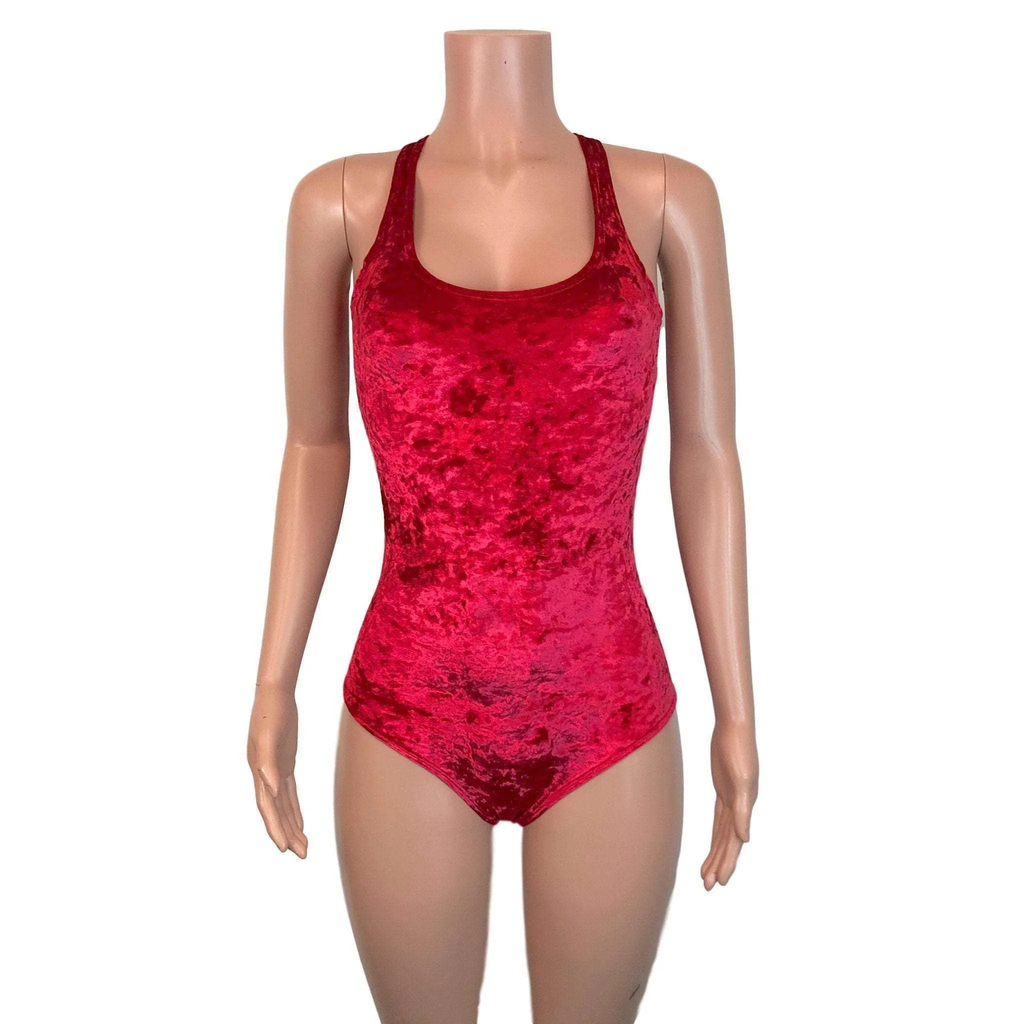 Bodysuit - Red Crushed Velvet