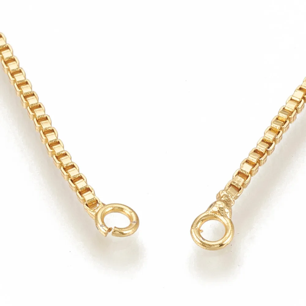 Bolo Box Chain Slider Necklace with Connectors - Plated Brass