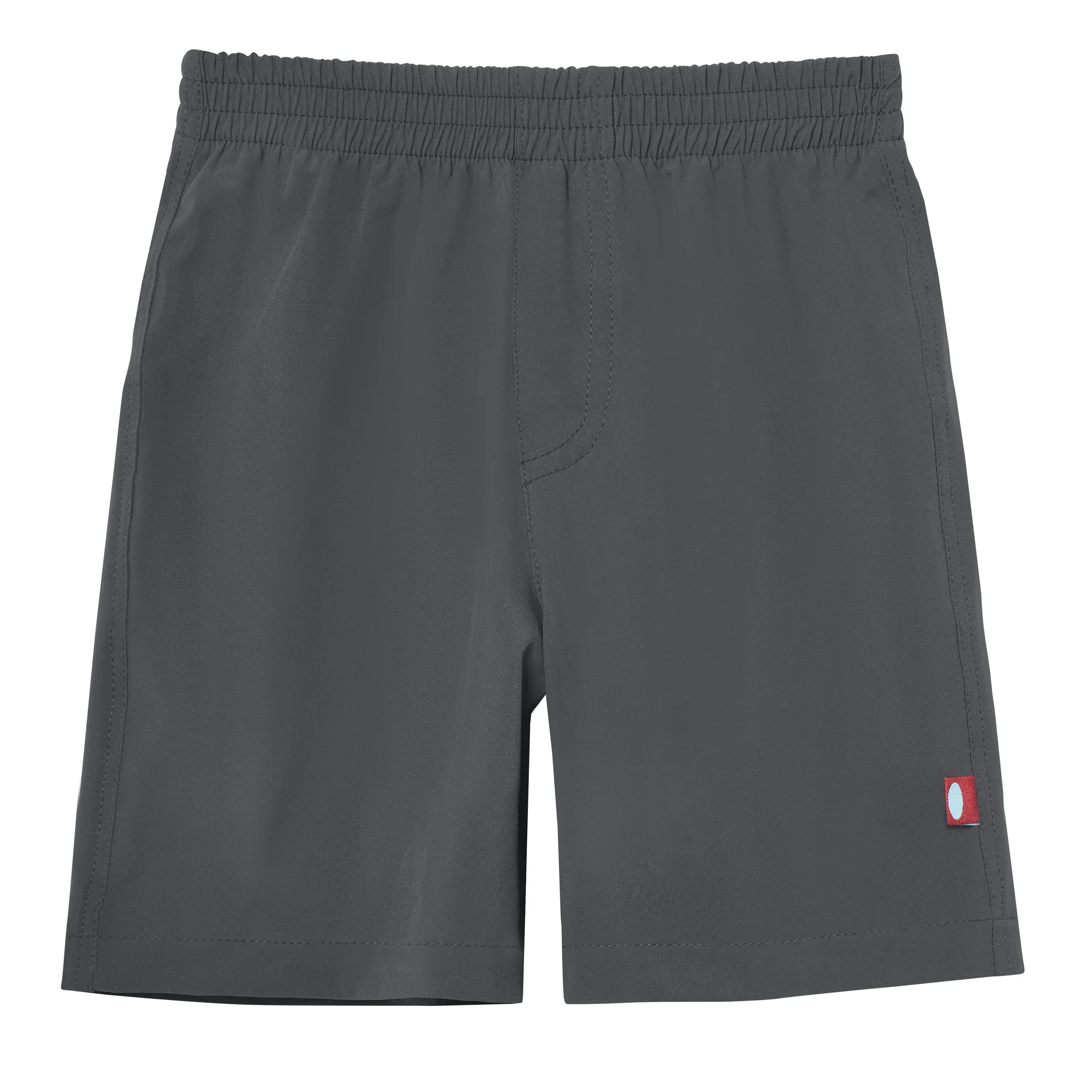 Boys UPF 50  Soft Stretch Club Swim Trunks  - Above The Knee Fit | Charcoal