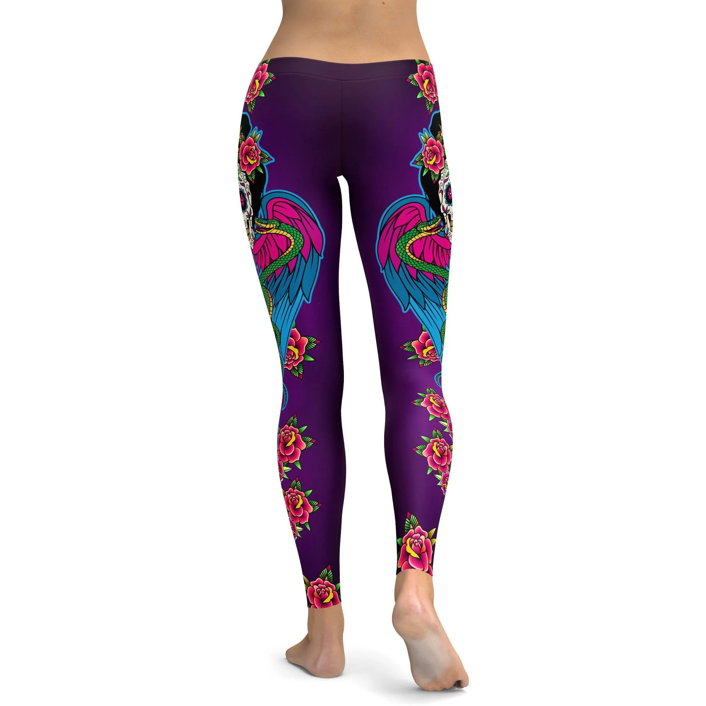 Caduceus Sugar Skull Leggings