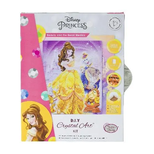 CAK-DNY705L: Beauty and the Beast Medley, 40x50cm Crystal Art Kit