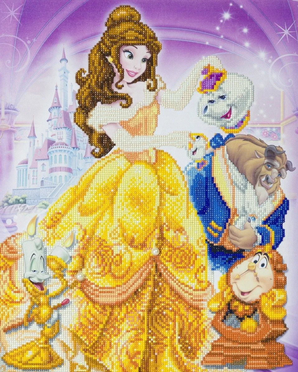 CAK-DNY705L: Beauty and the Beast Medley, 40x50cm Crystal Art Kit