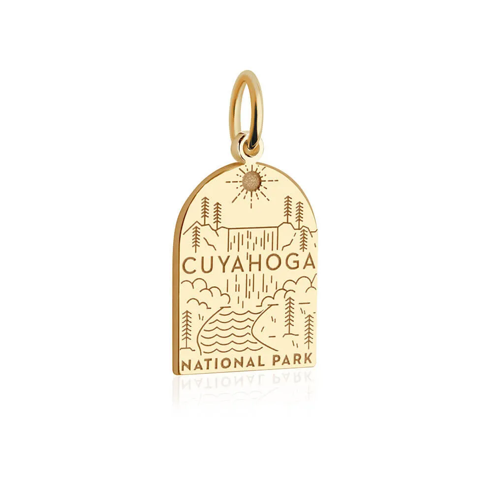 Cuyahoga National Park Charm, Solid Gold