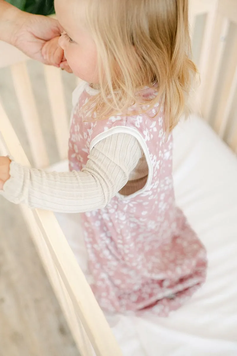 Dainty Floral Pink Wearable Minky Blanket