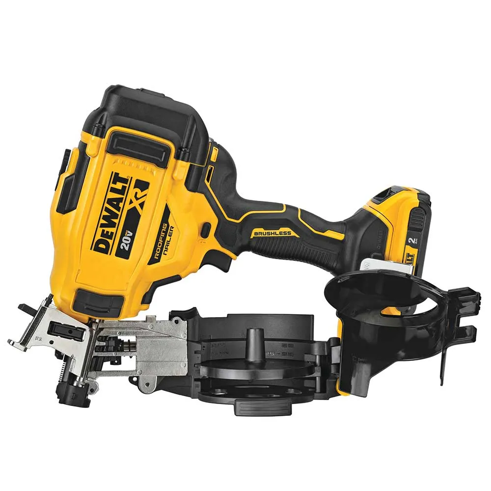 DeWALT DCN45RND1 20V 15 Degrees Lithium-Ion Cordless Coil Roofing Nailer Kit