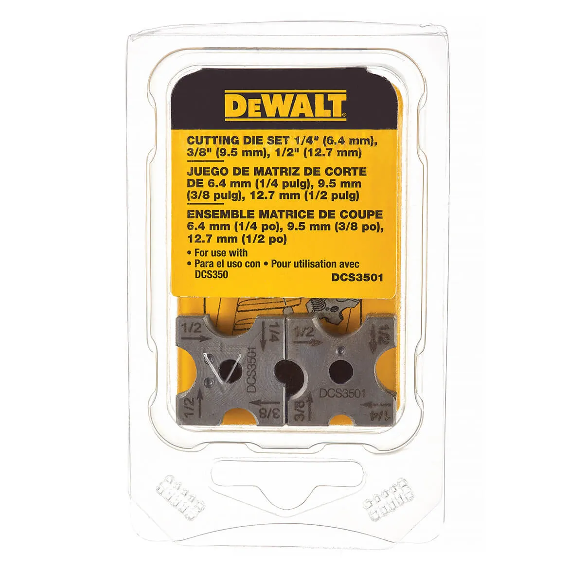 DeWALT DCS3501 1/4-Inch, 3/8-Inch, 1/2-Inch Replacement Cutting Die Set