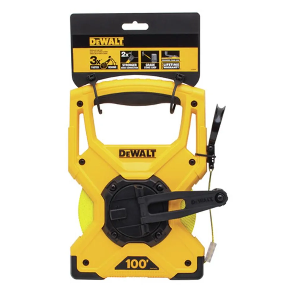 DeWALT DWHT34039 1/2 Inch x 100 Foot Double Sided Fiberglass Long Tape Measure