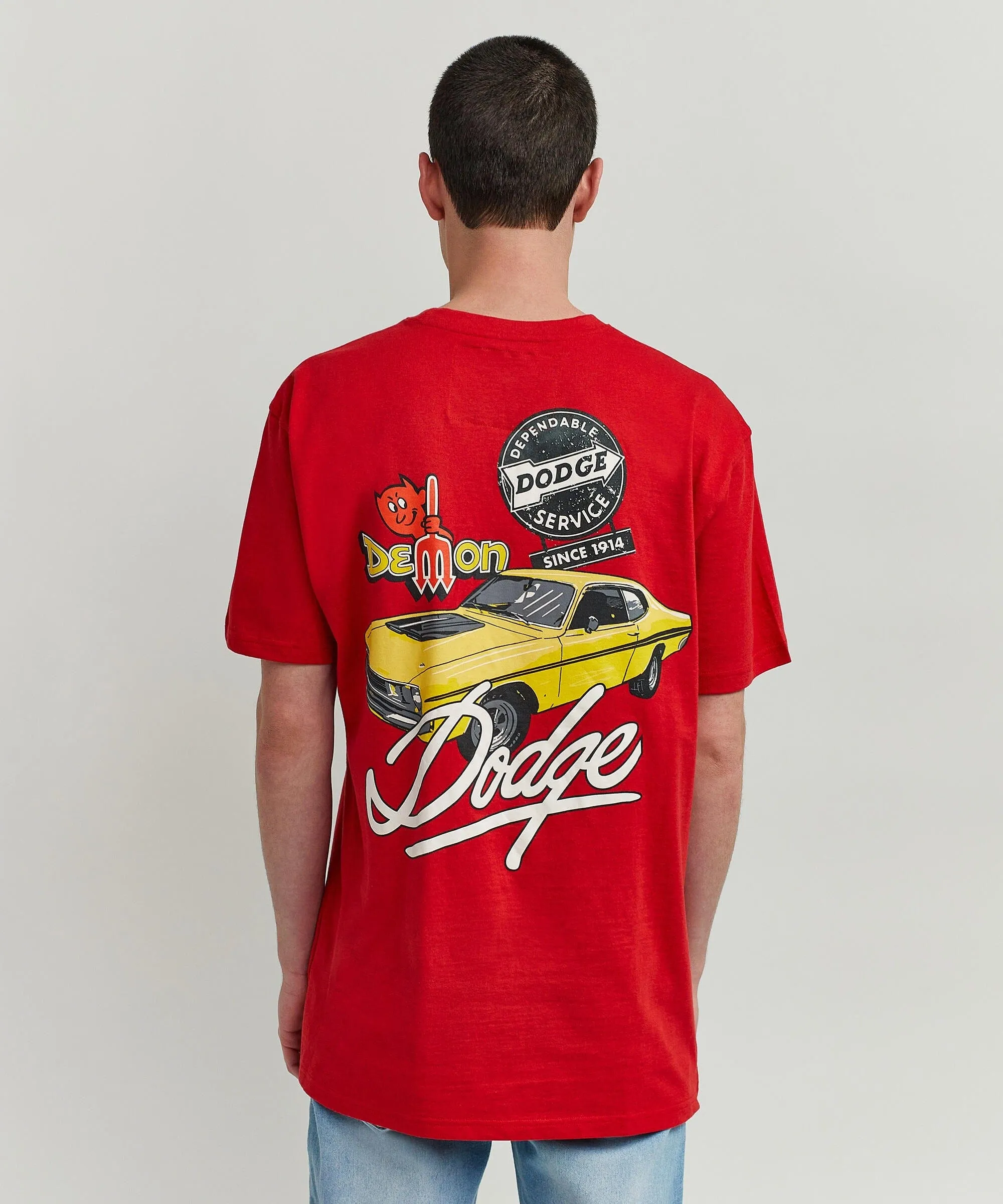 Dodge Demon 1947 Pocket Short Sleeve Tee - Red