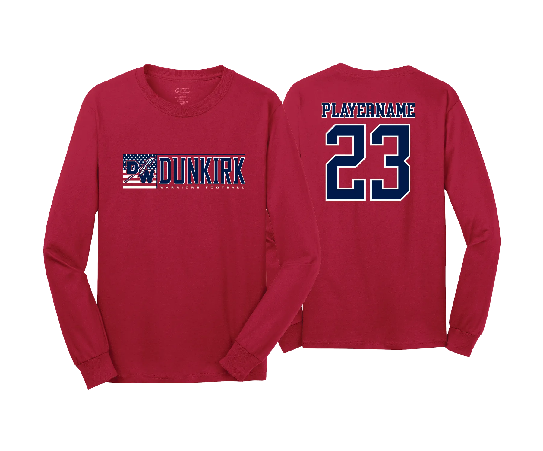 Dunkirk Warriors - LS Cotton Tees