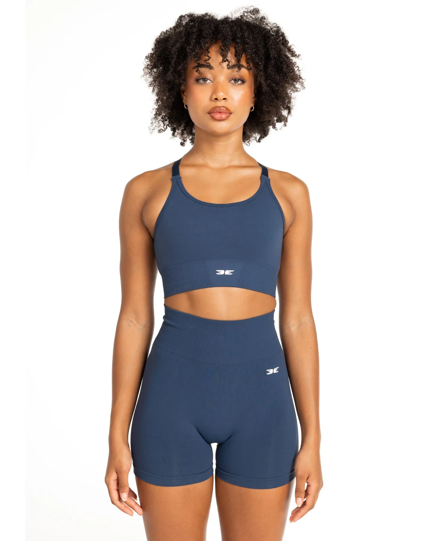 Elite Seamless V2 Shorts - Navy (Subtle Scrunch)