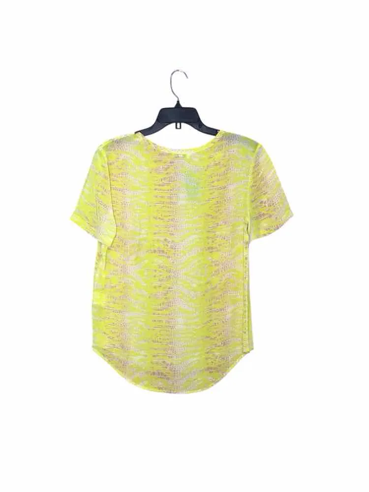 Equipment Femme Yellow Print Size S Shirt