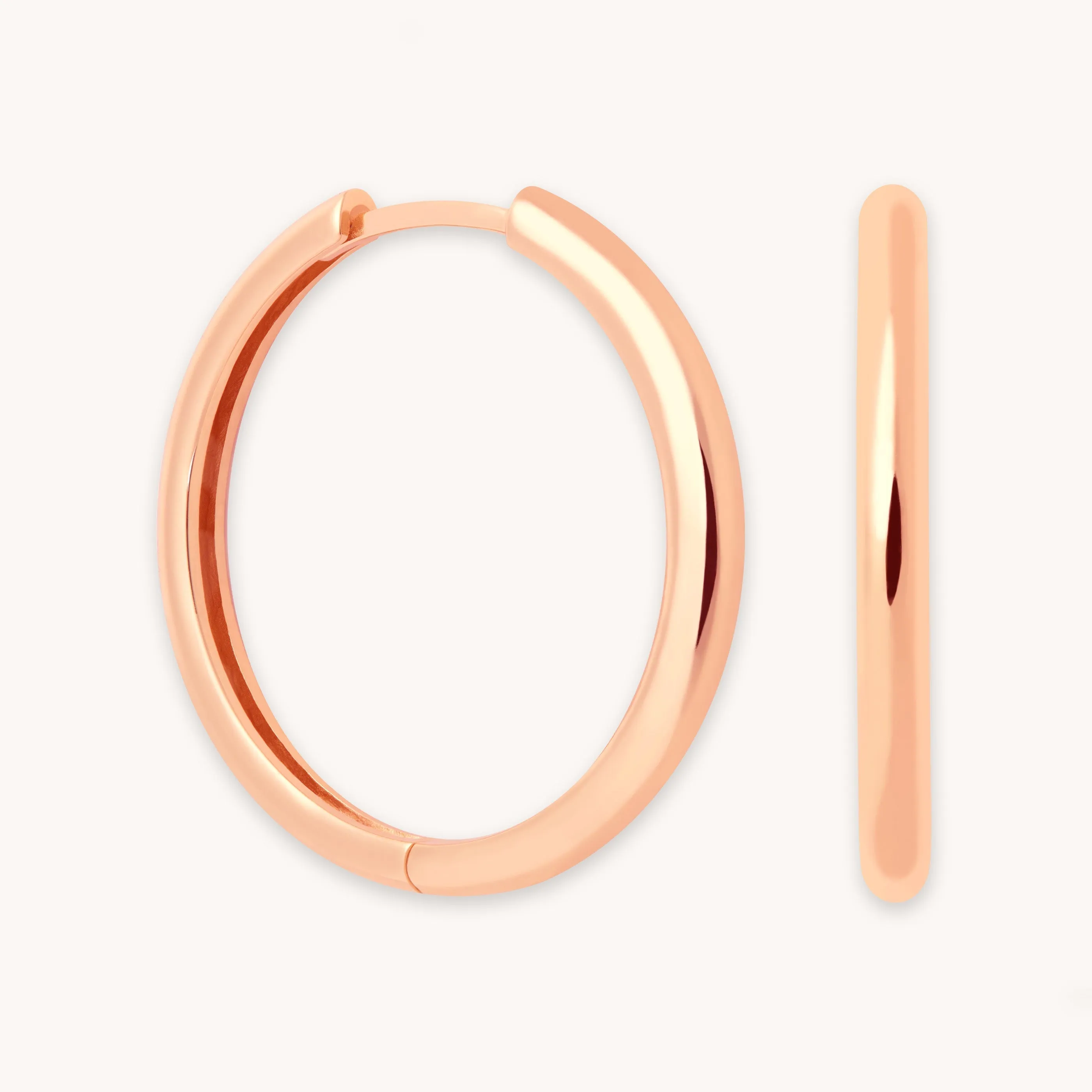 Essential Large Hoops in Rose Gold