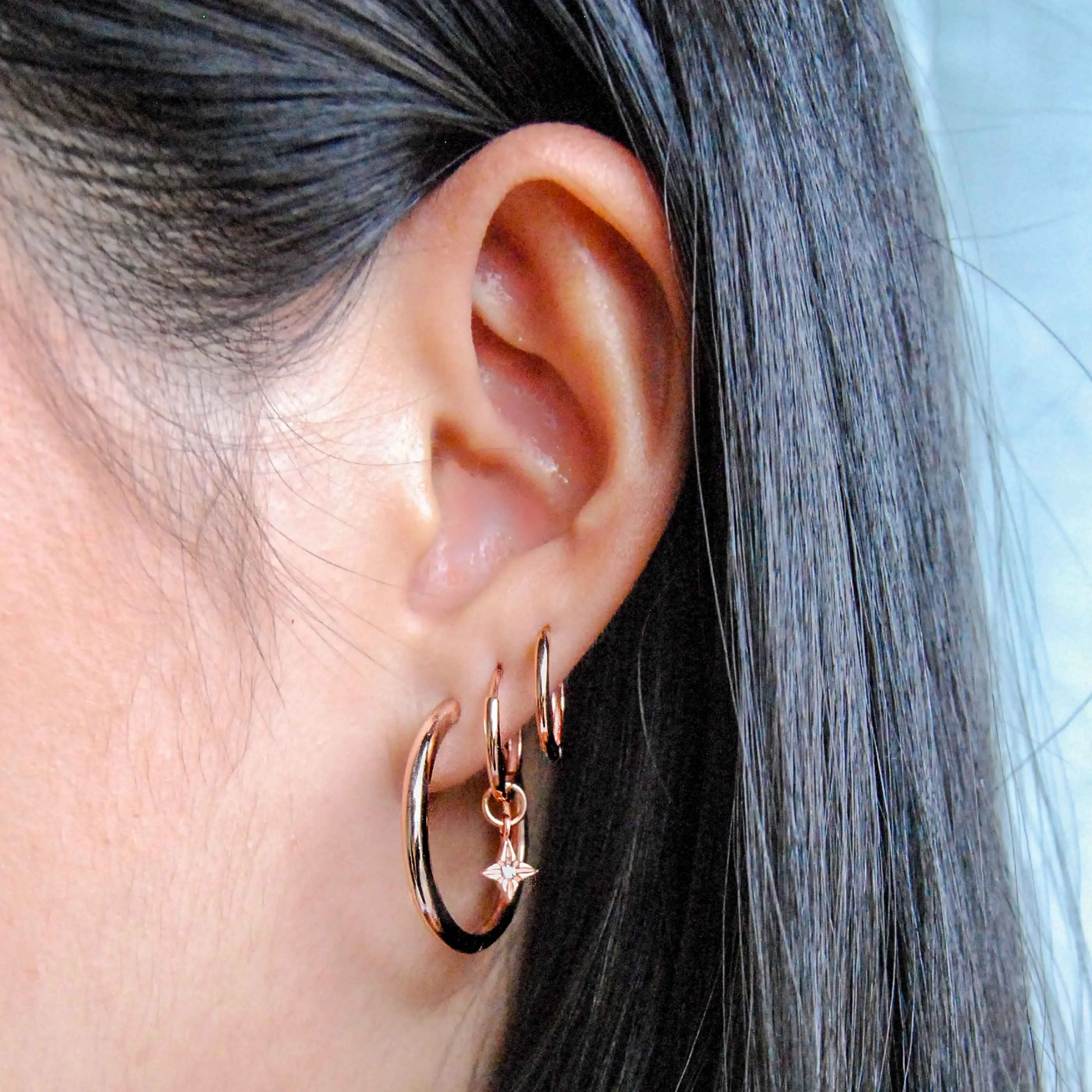 Essential Large Hoops in Rose Gold