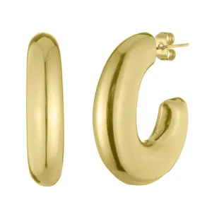 Estelle Chubby Gold Hoop Earrings