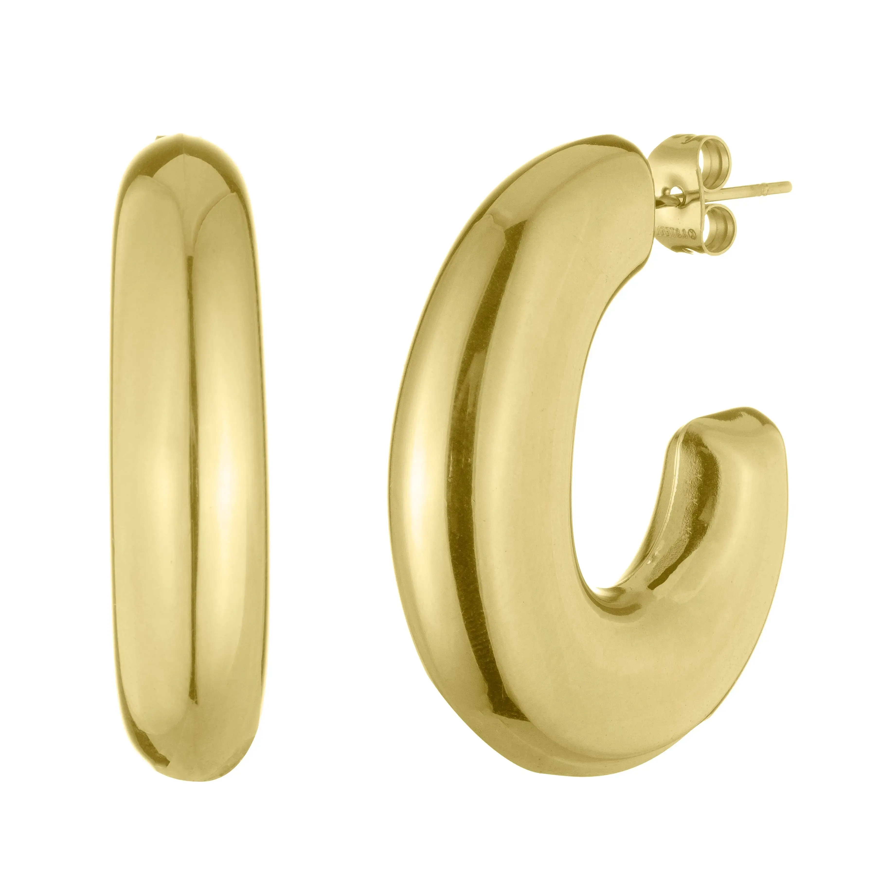 Estelle Chubby Gold Hoop Earrings