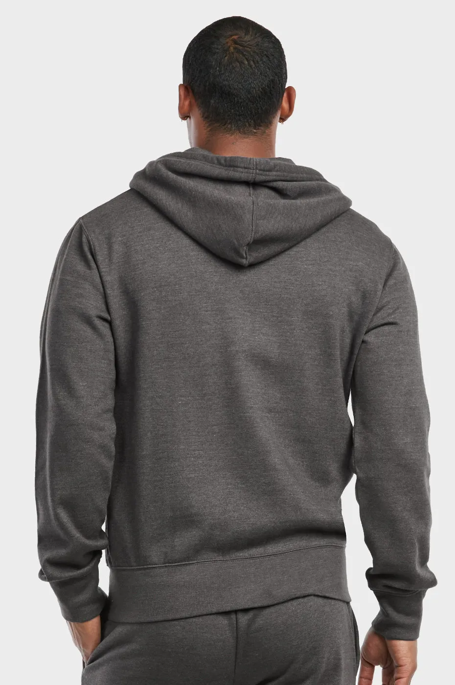 ET TU MEN'S LIGHTWEIGHT FLEECE ZIPPER HOODIE (HD2020E_CH-GR)