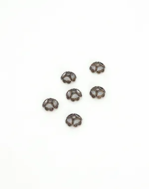 Etruscan Bead Cap, 8mm, (6pcs)